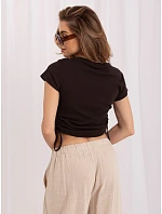 T shirt RV TS model 22205353 ciemny brązowy - FPrice T shirt RV TS model 22205353 ciemny brązowy - FPrice