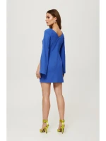 K190 Mini šaty s delenými rukávmi - modré K190 Mini šaty s delenými rukávmi - modré