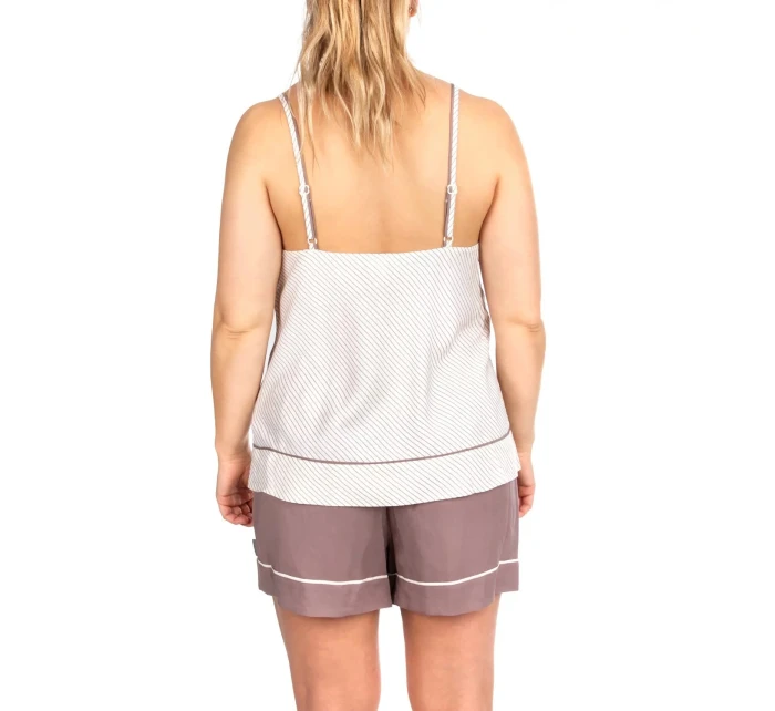 Dámske pyžamové kraťasy QS6449E-DVB hnedá - Calvin Klein Dámske pyžamové kraťasy QS6449E-DVB hnedá - Calvin Klein