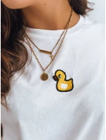 Dámské tričko s nášivkou MIA ROSE ecru Dstreet model 21969911 - FashionStreet