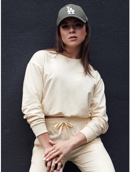 Dámska klasická krémová mikina CASUALVIBE FashionStreet BY1297