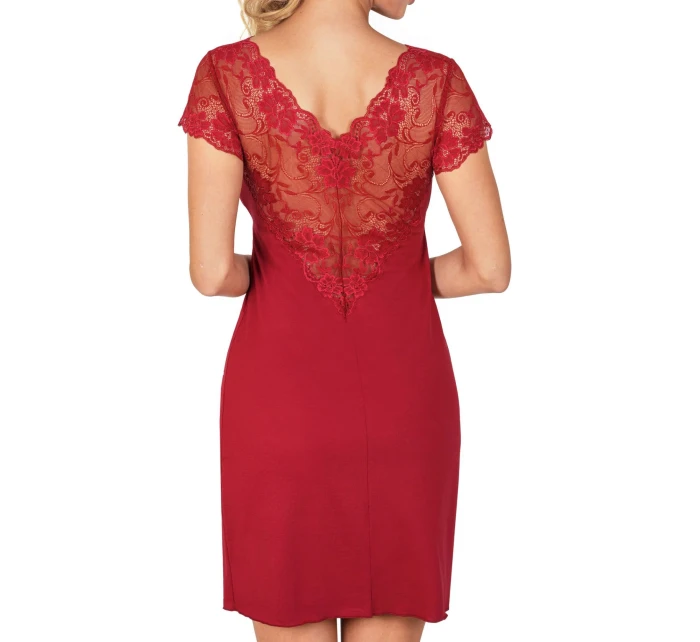 Dámska nočná košeľa Ismena vínová - Donna