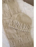 Dámská souprava se šátkem  tmavě béžová model 18752557 - K-Fashion