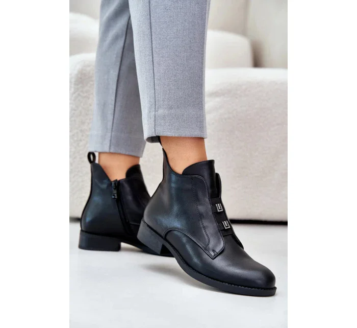 Dámske členkové topánky HY42-716 model 202118 Black - S.Barski