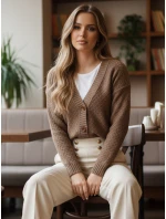 Dámský svetr béžový model 21982778 - Dstreet