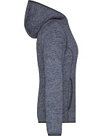 JN Dámská pletená fleecová bunda s kapucí 02.0 denim melange/black model 22487228 - Daiber JN Dámská pletená fleecová bunda s kapucí 02.0 denim melange/black model 22487228 - Daiber