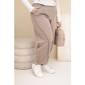 Dámske Plus veľkosť bavlnené voľné fit vysoký pás Fango nohavice