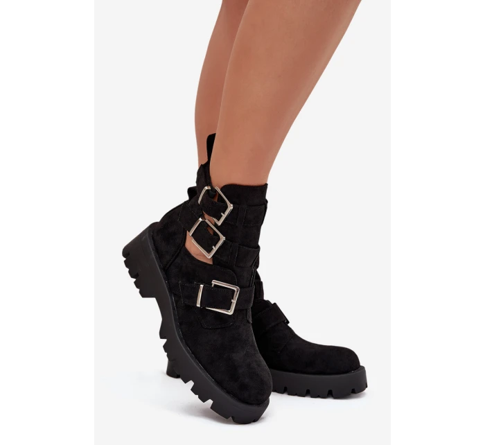 Dámské boty s pásky a Černé model 21709061 - Boto Dámské boty s pásky a Černé model 21709061 - Boto