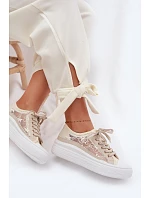 Lee Cooper LCW-26-44-4481 Dámske šnurovacie tenisky na platforme Beige Lee Cooper LCW-26-44-4481 Dámske šnurovacie tenisky na platforme Beige