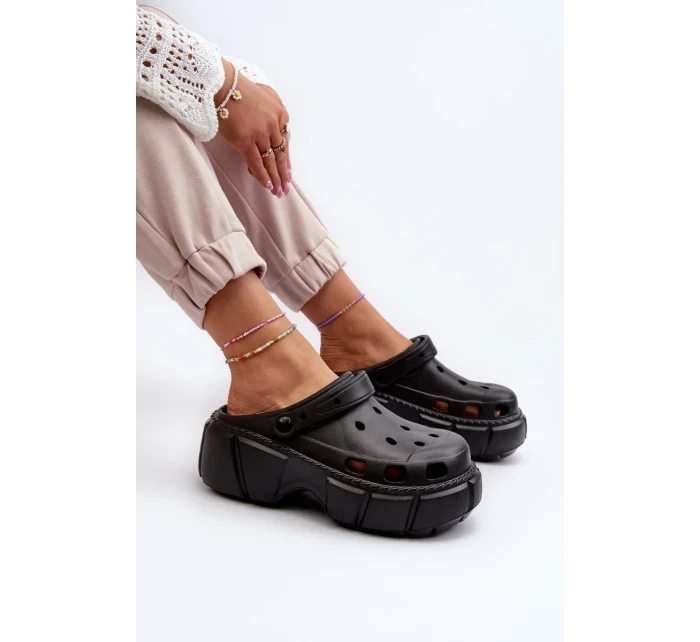 Dámske penové papuče na pevnej podrážke čierne Witima Dámske penové papuče na pevnej podrážke čierne Witima