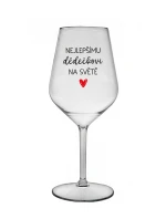 NEJLEPŠÍMU DĚDĚČKOVI NA SVĚTĚ - čirá nerozbitná sklenice na víno 470 ml