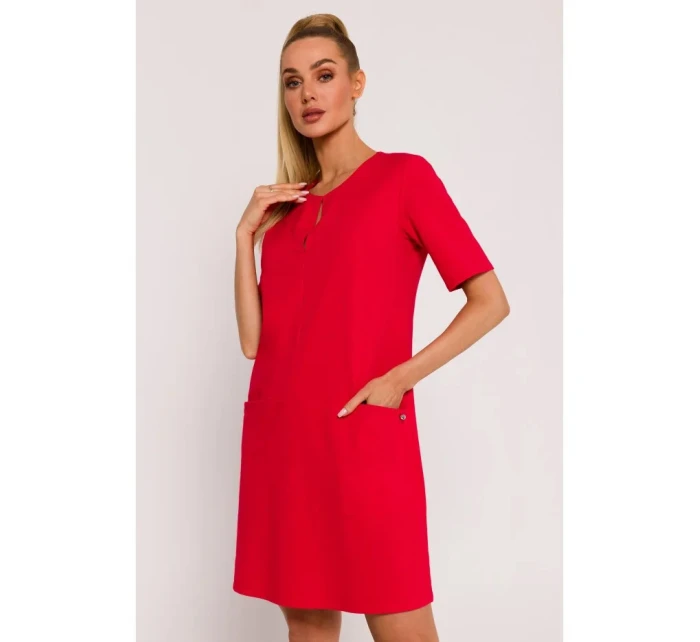 Dámske šaty M788 Červená - MOE