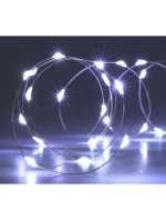 DRÔTENÉ SVETLÁ BATÉRIOVO OVLÁDANÉ GIRLANDY 80 LED STUDENÁ BIELA