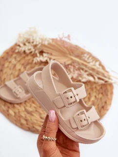 Dětské lehké žabky s přezkami BIG STAR model 21651519 béžové - Big Star Shoes