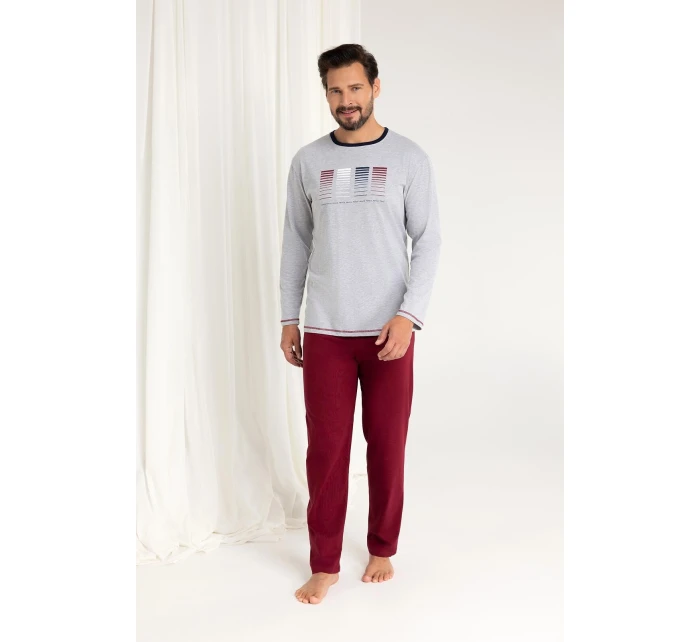 Pánske pyžamo Regina 487dł/r 2XL-3XL Z25/26
