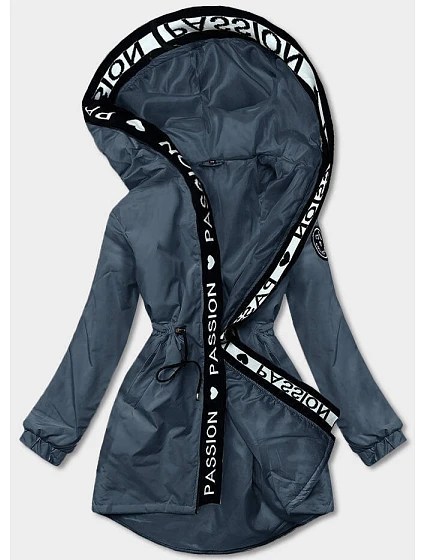 Dámska oversize parka modrá (B8080-72)