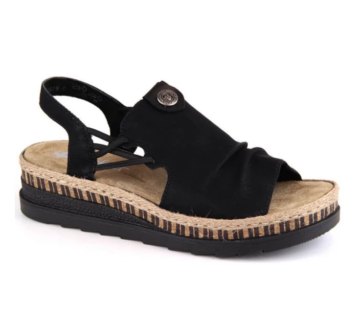 Pohodlné sandále Rieker W RKR677 black
