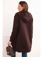 Zateplená mikina so zipsom hnedá Zateplená mikina so zipsom hnedá