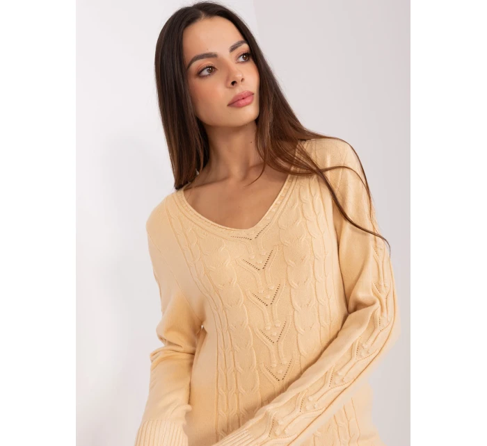 Sweter AT SW model 18909347 beżowy - FPrice