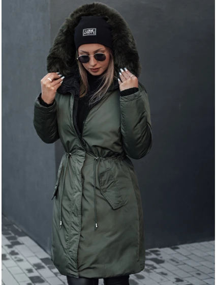 Dámská zimní bunda s kapucí zelená Dstreet model 21980549 - FashionStreet Dámská zimní bunda s kapucí zelená Dstreet model 21980549 - FashionStreet