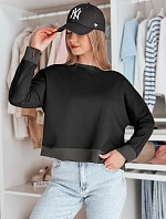 Dámska oversize maslová mikina s príveskom NUBISS čierna FashionStreet RY2802