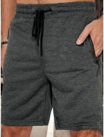 Pánske tmavosivé teplákové šortky FashionStreet SX2482