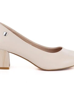 Sergio béžové dámské lodičky na jehlovém podpatku model 22097198 - LEONE