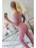 Súprava s dvojitými pruhmi tmavo ružová Súprava s dvojitými pruhmi tmavo ružová