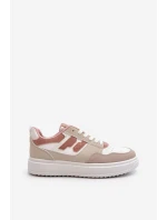 Damskie Niskie Sneakersy Beżowe Regines