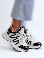 Sneakersy Damskie Biało-Czarne Ahmani