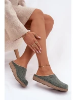 Domácí obuv Dámské pantofle model 21786990 Zelené - Inblu