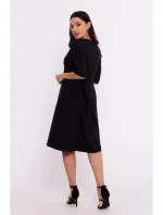B280 Šaty s výstrihom do V - čierne B280 Šaty s výstrihom do V - čierne