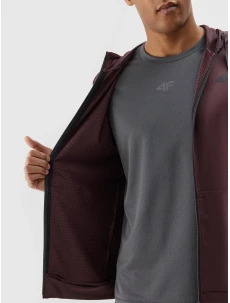 Pánska športová mikina s kapucňou 4F - hnedá