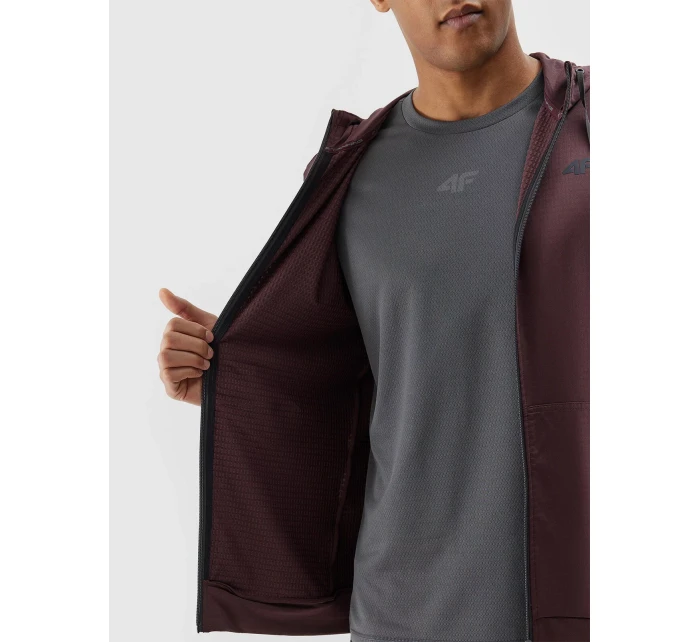 Pánska športová mikina s kapucňou 4F - hnedá