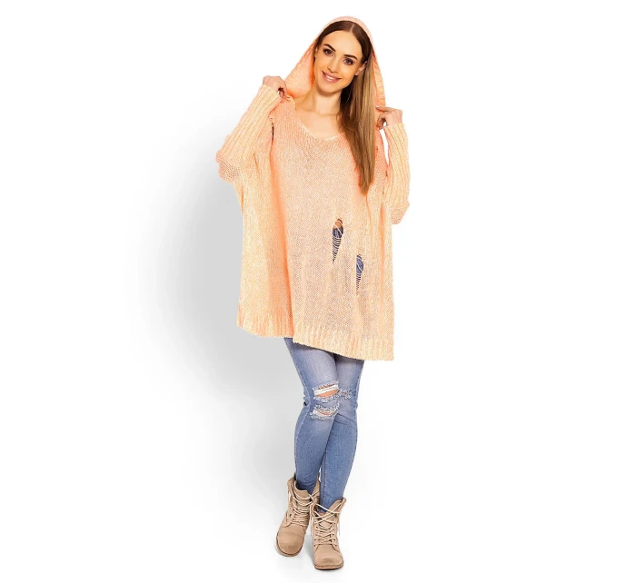 Dlhý sveter model 114559 PeeKaBoo