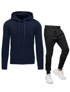 Pánské tmavě modré a černé tepláky model 21967507 - Dstreet