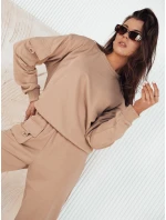 Dámska tepláková súprava CADAVAL beige FashionStreet AY1009