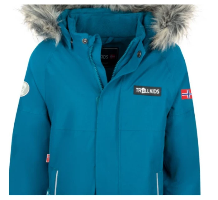Detská kombinéza pre dievčatá/chlapcov Trollkids Kids Kirkenes Snowsuit nepremokavá modrá (387-174) Detská kombinéza pre dievčatá/chlapcov Trollkids Kids Kirkenes Snowsuit nepremokavá modrá (387-174)