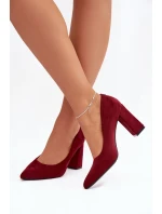 Semišové lodičky na podpatku model 21821698 - SERGIO LEONE