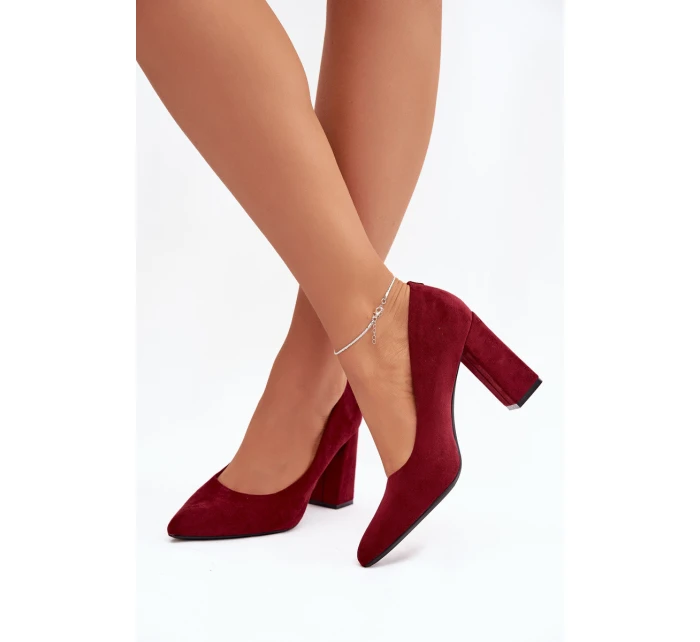 Semišové lodičky na podpatku model 21821698 - SERGIO LEONE