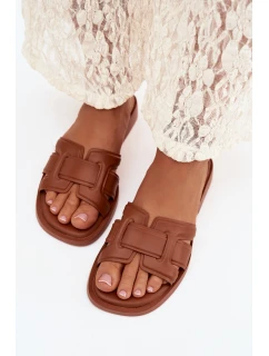 Dámské pantofle na plochém podpatku Camel Lorania