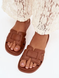 Dámské pantofle na plochém podpatku Camel Lorania