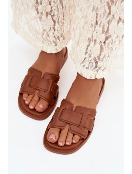 Dámské pantofle na plochém podpatku Camel Lorania Dámské pantofle na plochém podpatku Camel Lorania