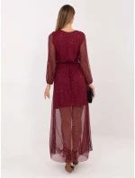 Sukienka IT SK model 21782488 bordowy - FPrice Sukienka IT SK model 21782488 bordowy - FPrice