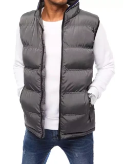 Pánská prošívaná šedá vesta Dstreet model 21964908 - FashionStreet