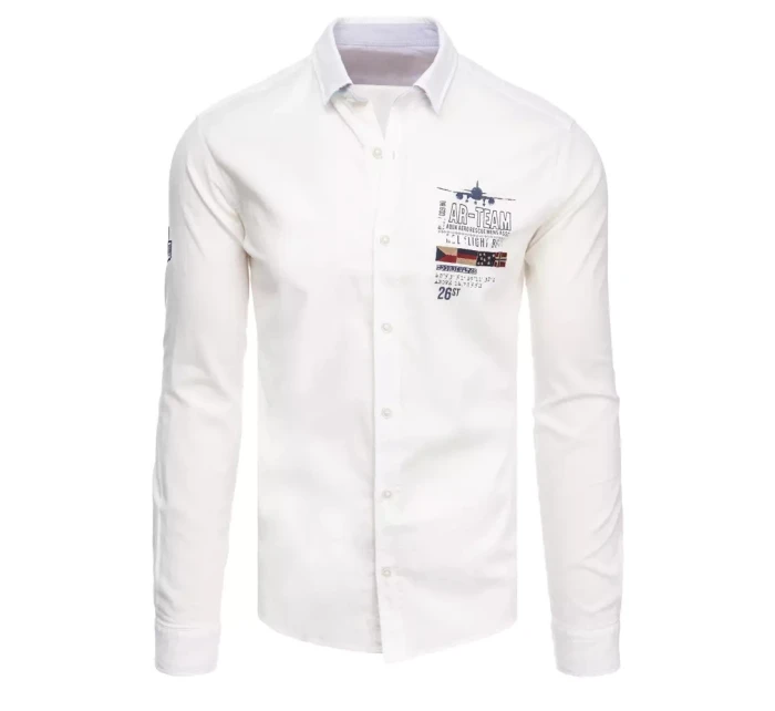 Pánská košile v barvě ecru Dstreet model 21966535 - FashionStreet