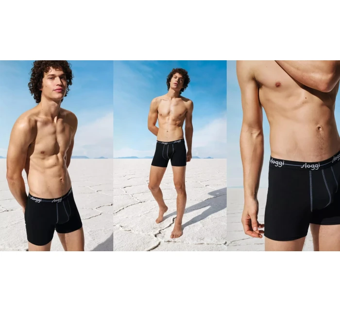 Pánské boxerky Start Short C2P box - BLACK - černá 0004 - SLOGGI