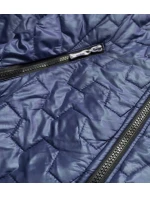 Modrá dámska bunda s prešívaním (BR0121) Modrá dámska bunda s prešívaním (BR0121)