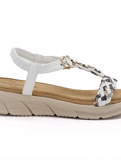 Bílé dámské sandály Artiker na podpatku model 22129993