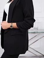 Elegantná súprava saka a nohavíc čiernej farby